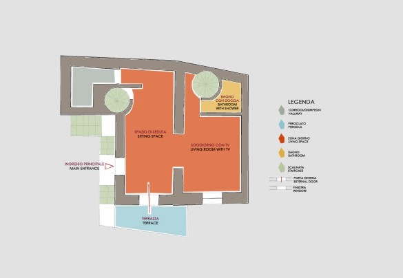 Villa Casarossa Numero Uno - Piano Soggiorno 