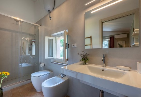 Bagno en suite con doccia con doccia n. 3 - Villa Caterina
