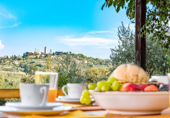 La pergola è la cornice ideale in cui fare colazione- Villa Caterina