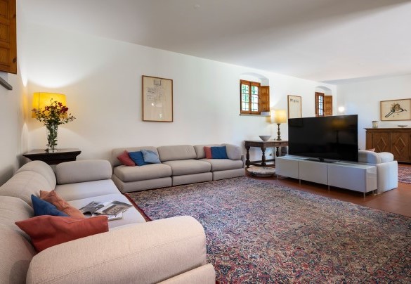 Living room on the ground floor with TV - Villa Collegigliato