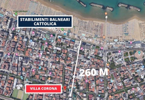 Distanza dalla spiaggia - Villa Corona