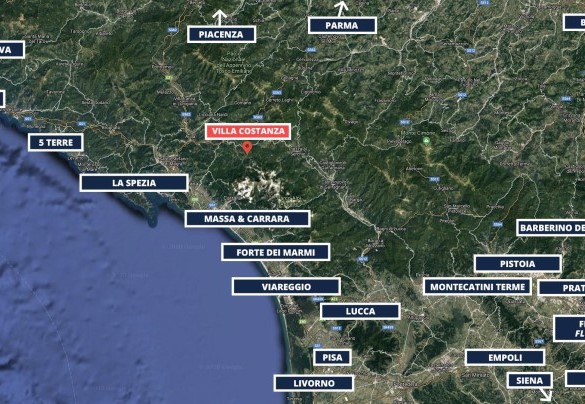 Villa Costanza - Mappa
