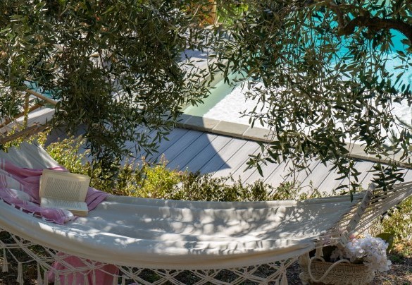 The hammock shaded by centuries-old olive trees - Villa Cristina