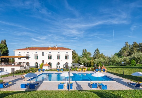 The pool is about 10 metres from villa and is reached via a small flight of steps – Villa Croci