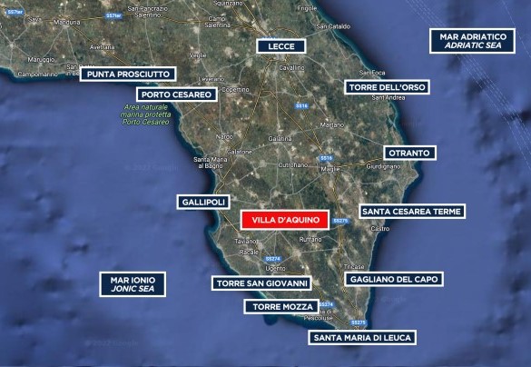 Villa D'Aquino - Map