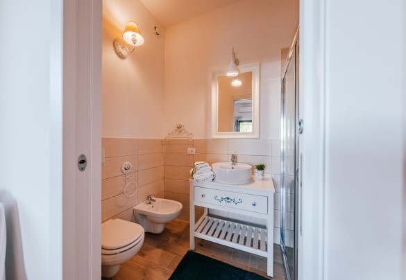 En suite bathroom 1 with shower serving the double bedroom nr 1 - Villa D'Aquino