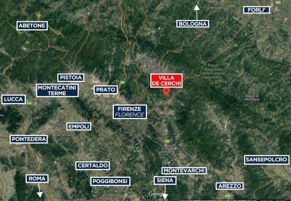 Villa De Cerchi - Mappa