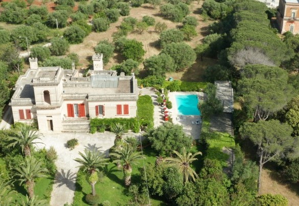 Vista della villa dall’alto - Villa dei Glicini