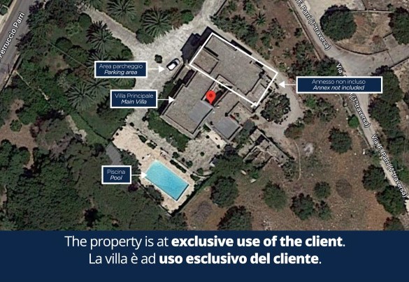 Mappa della villa - Villa dei Glicini