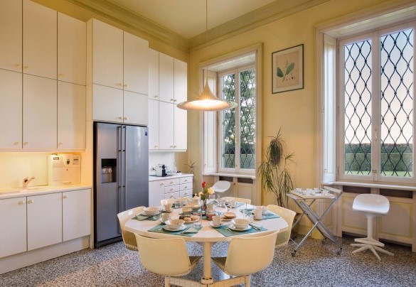 La cucina è dotata di una zona colazione  - Villa del Cavaliere Berico
