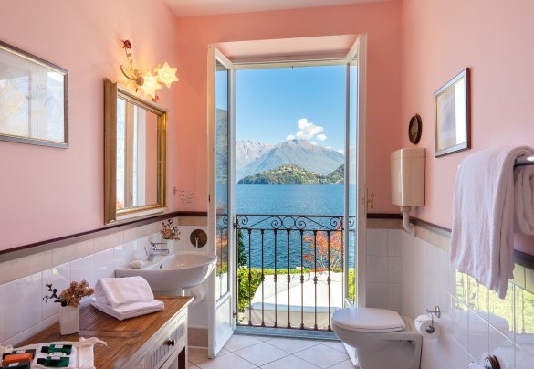 Bagno en-suite con doccia - Villa Alba del lario