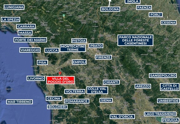 Villa del Poggio d'Oro - Mappa