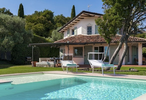 The rectangular-shaped swimming pool is about 20 meters away from the villa - Villa del Prato