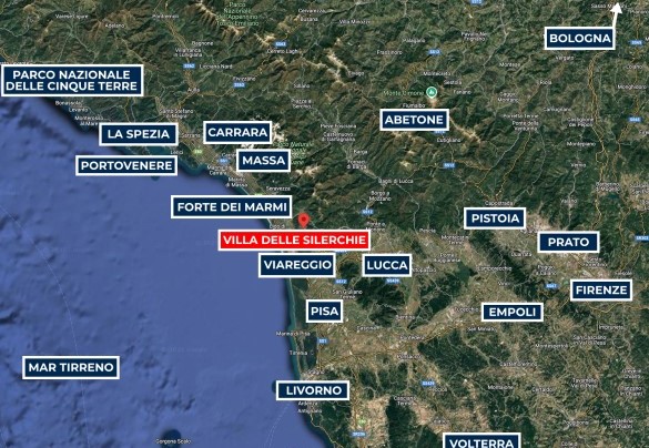 Map - Villa delle Silerchie