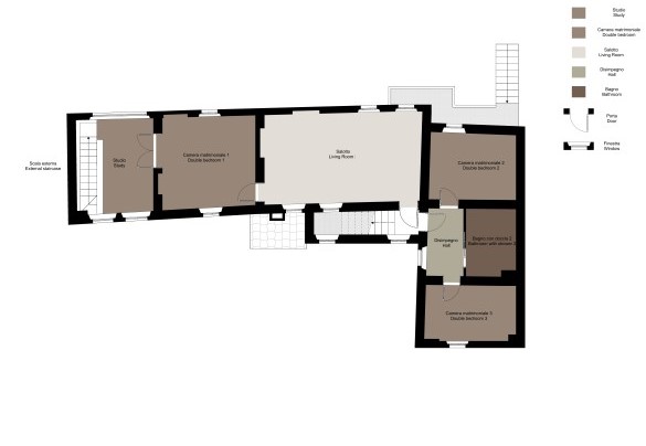 First floor - Villa delle Silerchie