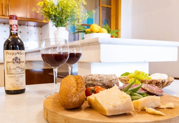 Prelibatezze toscane preparate nella bella cucina - Villa Desiderio 