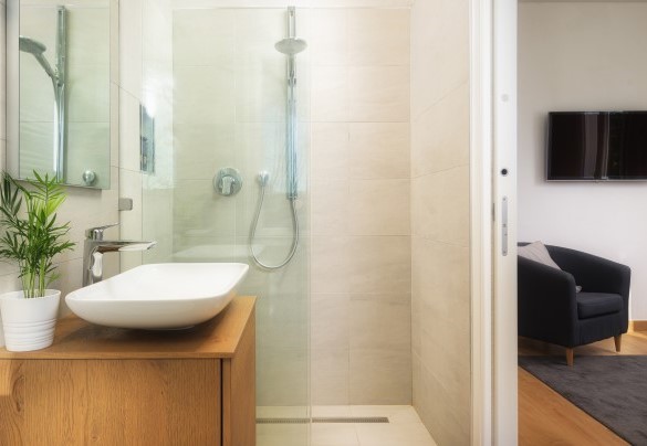 Il bagno con doccia en suite nella camera n. 1 - Villa Edoardo
