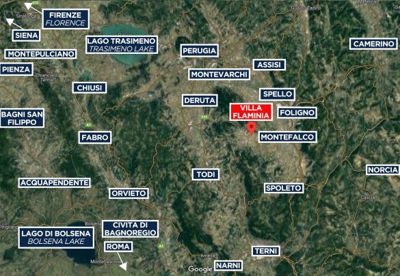 Villa Flaminia - Mappa