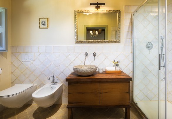 Bagno en suite con doccia al primo piano - Villa Flaminia 
