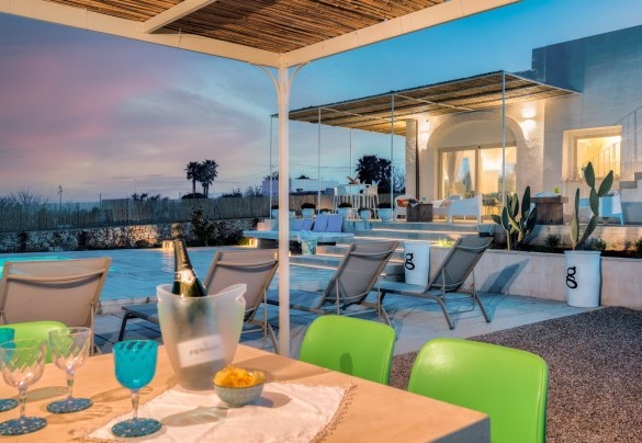 External view at sunset – Villa Gialonia