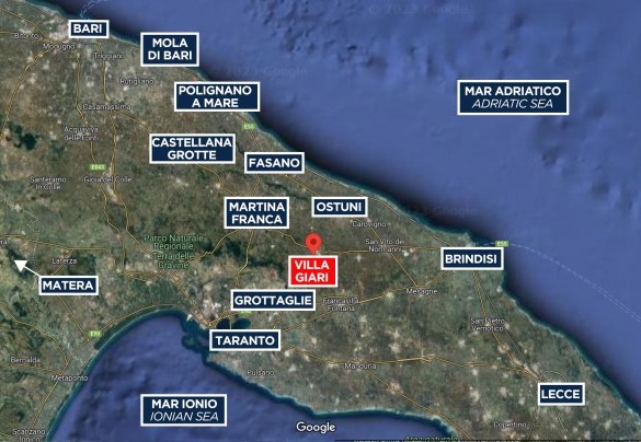 Villa Giari - Mappa