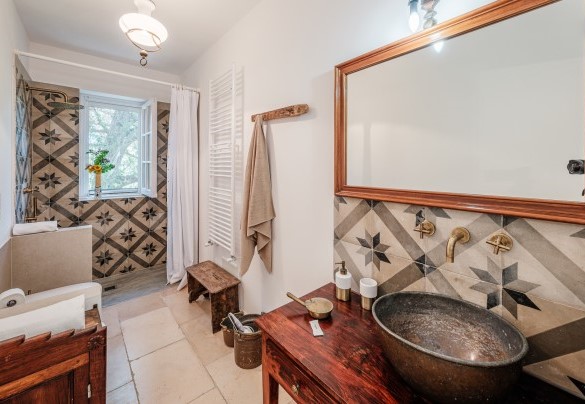 Il bagno ensuite con doccia n.3 al piano superiore - Villa Giari