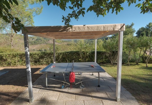 The gazebo that shades the ping-pong – Villa Ginestraio