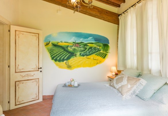 Double bedroom n.1 with with divisible beds and  en-suite bathroom, on the ground floor with direct outside  - Villa Gino 