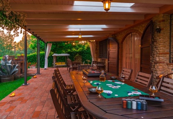 The porch with outdoor living  to spend evenings in joy – Villa Gino 