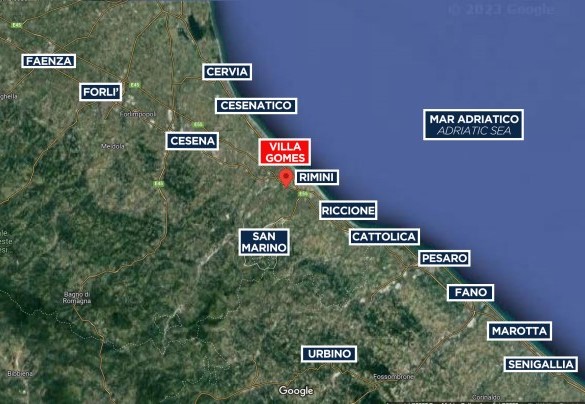 Villa Gomes - Mappa