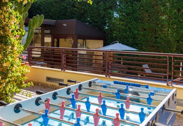 The foosball table under the porch - Villa Alais