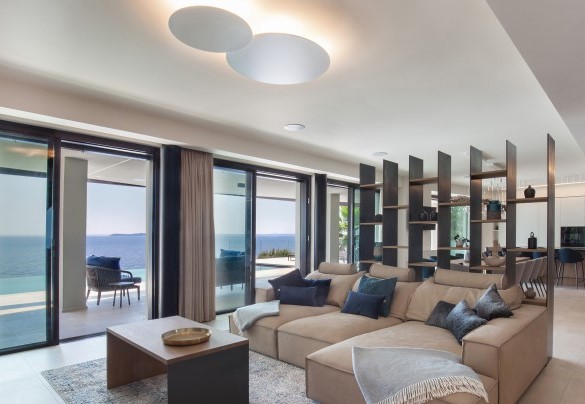 Living room in the open space on the ground floor - Villa Grace