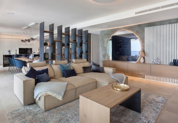 Living room in the open space on the ground floor - Villa Grace