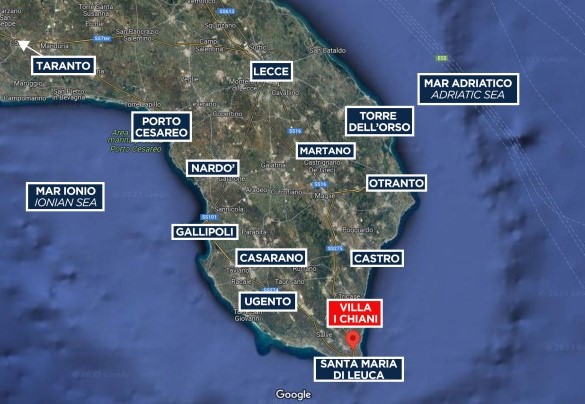 Villa i Chiani - Mappa