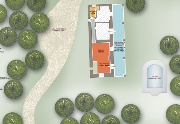 Villa Il Baiocco - Piano Terra al livello della piscina