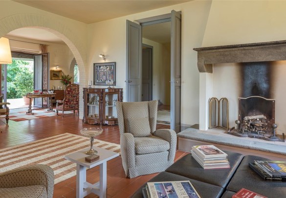 Il salone al piano terra - Villa Il Cedro 