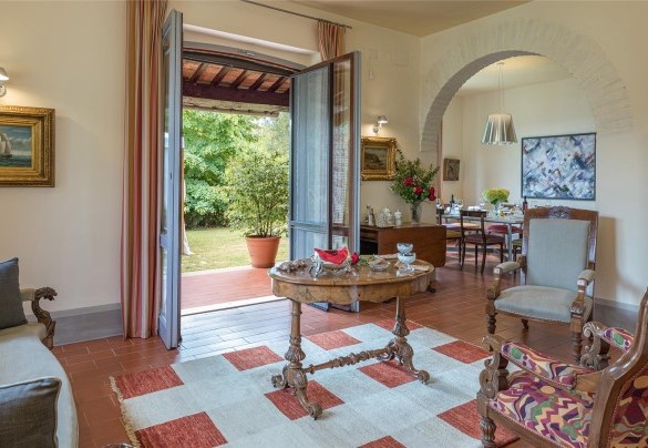 La zona living - Villa Il Cedro