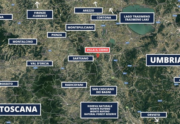 Villa Il Cedro - Mappa