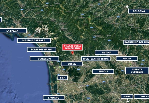  Villa Il Colle di Moriano - Map