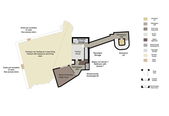 Sixth lower level - Villa il Faro