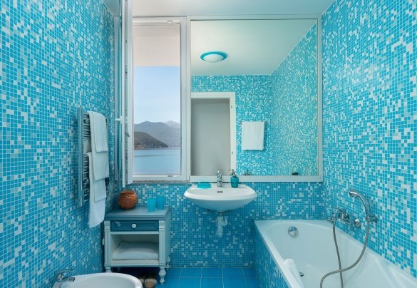 Bagno con vasca n.6 adiacente alla camera n.5 (piano -5) - Villa Il Faro