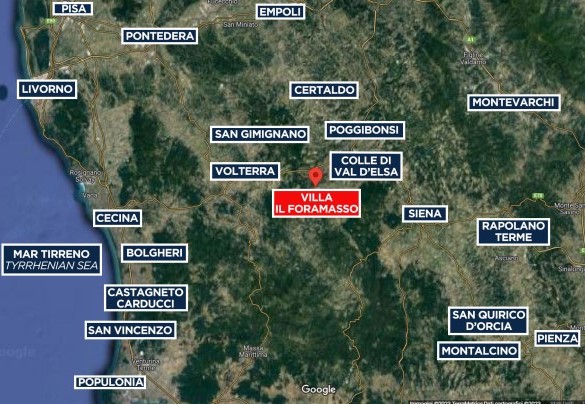 Villa il Foramasso - Map