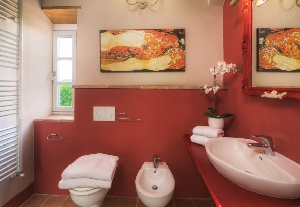Bagno en suite n.4 con doccia al primo piano - Villa il Magnifico 