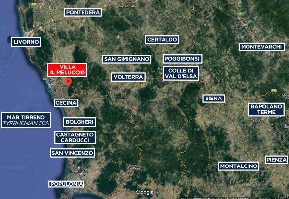 Villa il Meluccio - Map