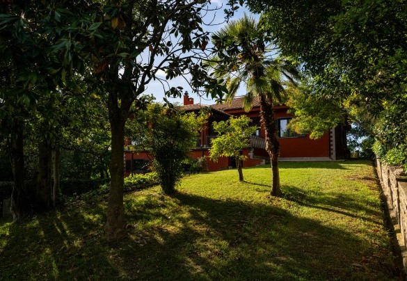 Il giardino tra la villa e la piscina – Villa il Ritiro