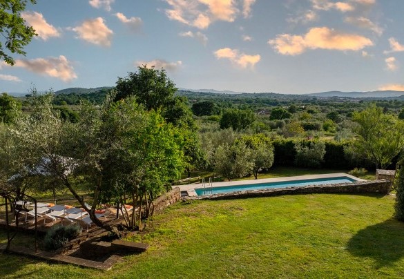 Il panorama che dalla Tuscia spazia fino in Maremma – Villa il Ritiro