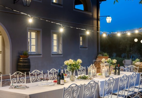 The exterior by night – Villa Iole