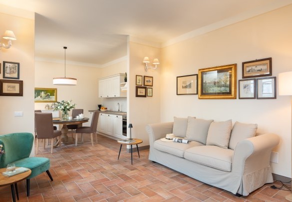The living room in the unit 4 on the first floor – Villa Iole