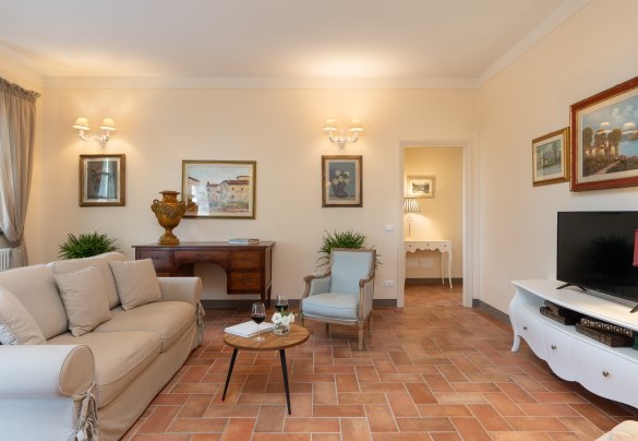 The living room in the unit 1 on the ground floor – Villa Iole