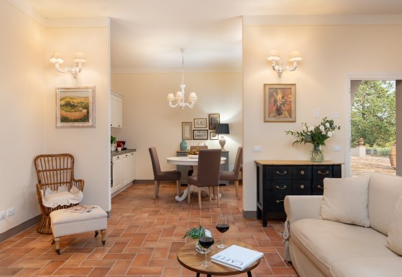 The living room in the unit 1 on the ground floor – Villa Iole